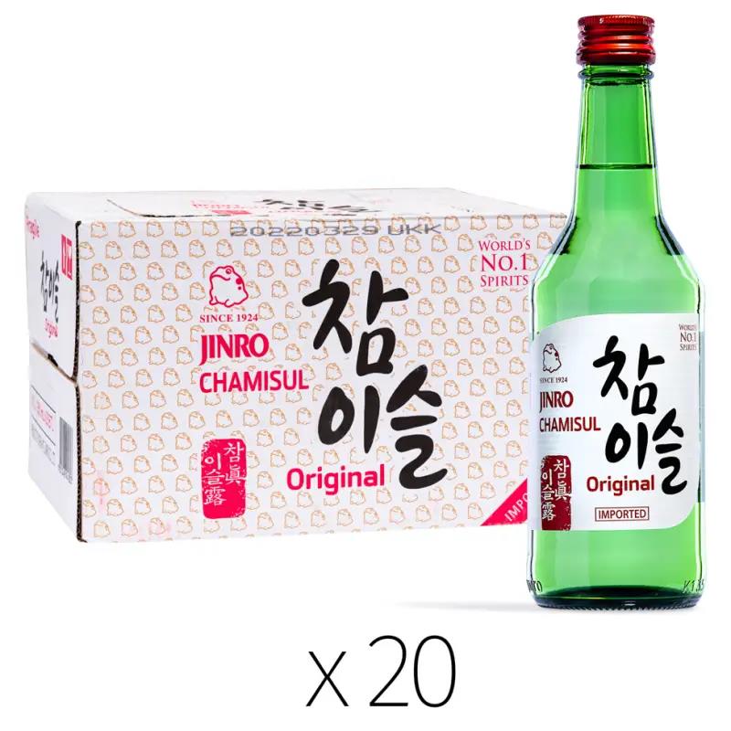 (Case) Jinro Chamisul Original Soju (Low Sugar) 참이슬 (ABV 20.1%) 350ml*20