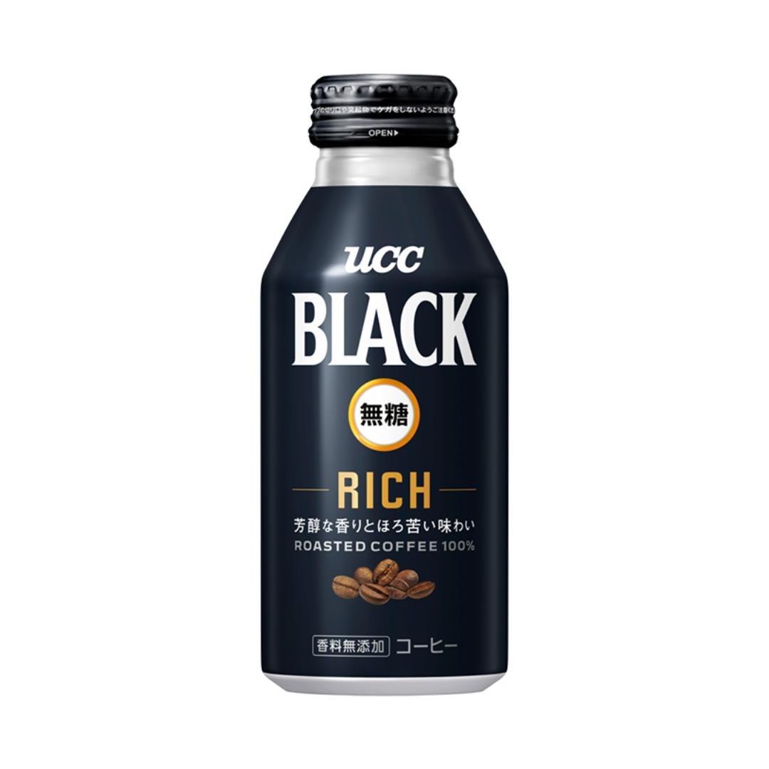 (Case) UCC Unsweetened Black Coffee BLACK無糖 RICH リキャップ缶 375g*24