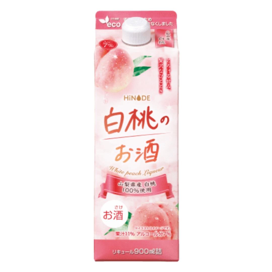HiNODE White Peach Liquor 白桃のお酒 (ABV 7.5%) 6 x 900ml