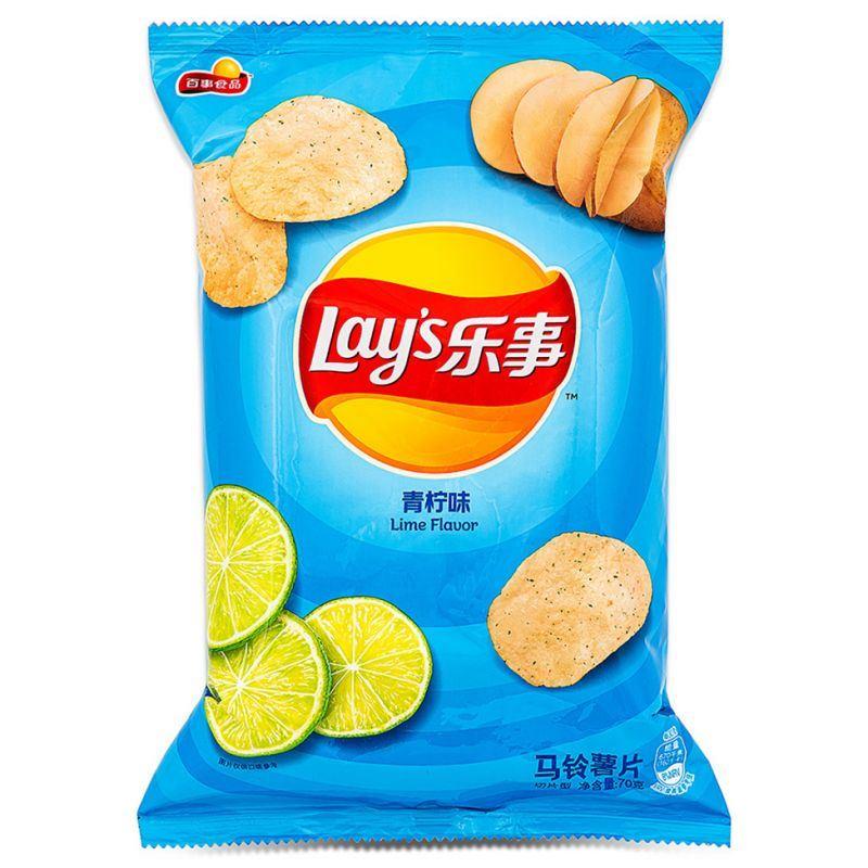 (Case) Lay's Potato Chips (Lime Flavour) 樂事 馬鈴薯片 (青檸味) 70g*22