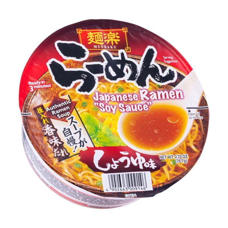 (Case) Hikari Menraku Japanese Ramen Bowl (Soy Sauce) しょうゆ味 76.7g*12