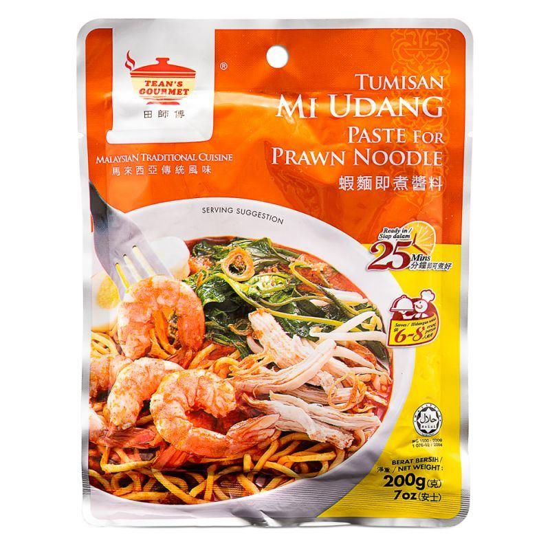 (Case) Tean's Gourmet Tumisan Mi Udang Paste for Prawn Noodle 田師傅 蝦麵即煮醬料 200g*12*4