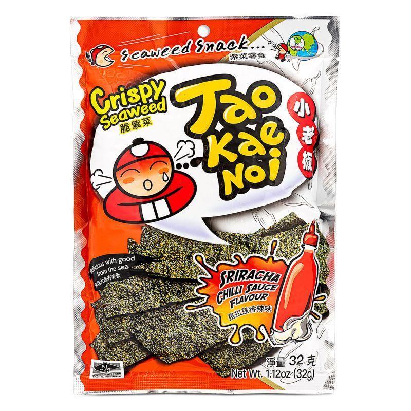 (Case) Tao Kae Noi Crispy Seaweed (Sriracha Chilli Sauce Flavour) 小老闆 脆紫菜 (是拉差香辣味) (32g*6)*4