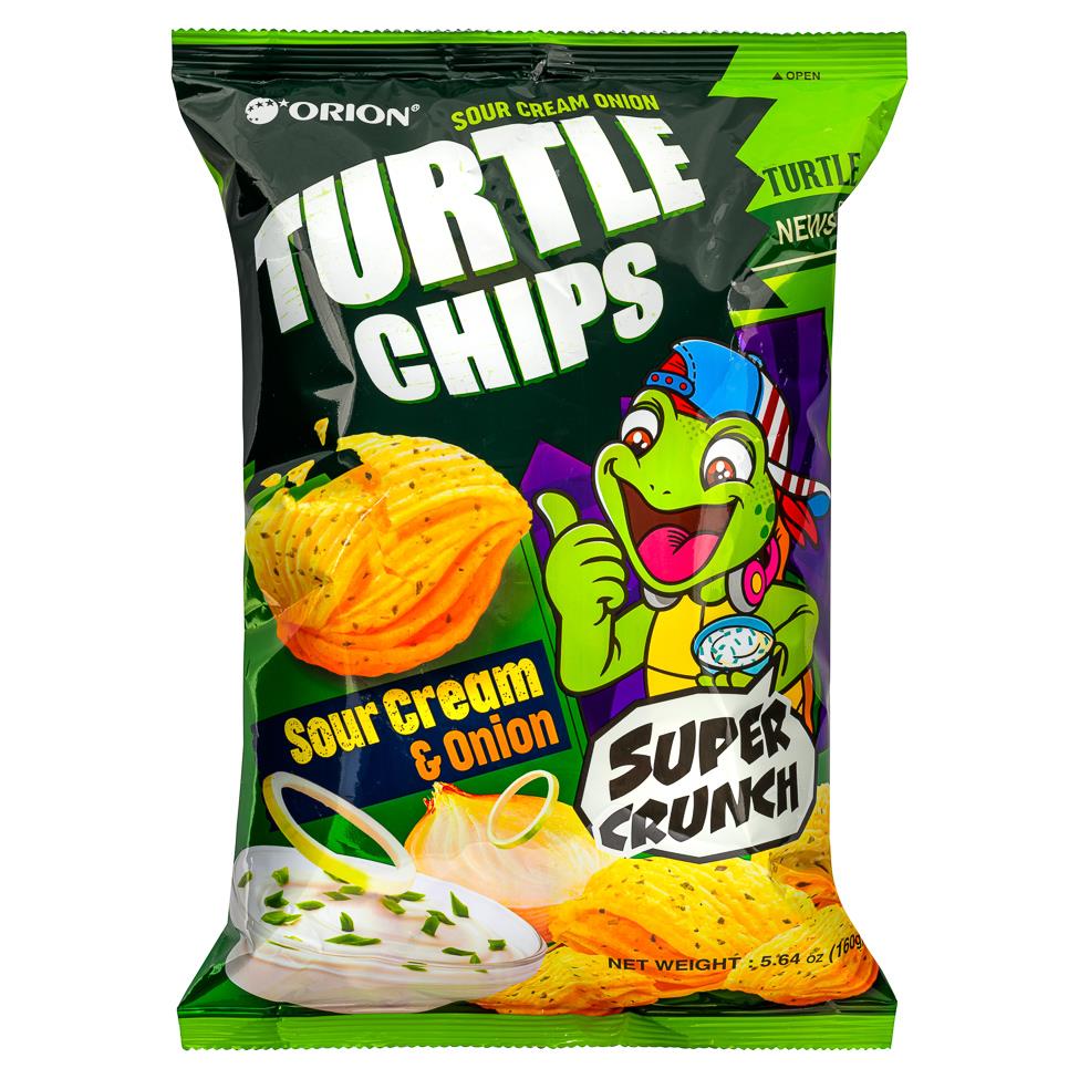 (Case) Orion Turtle Chips (Sour Cream & Onion Flavour) 160g*12