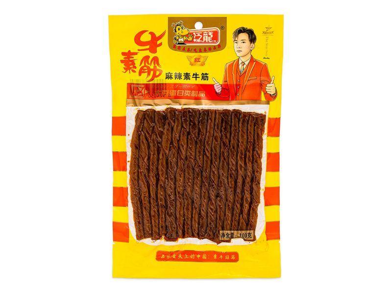 (Case) FL Spicy Beef Flavour Beancurd 泛龍 麻辣素牛筋 100g*50