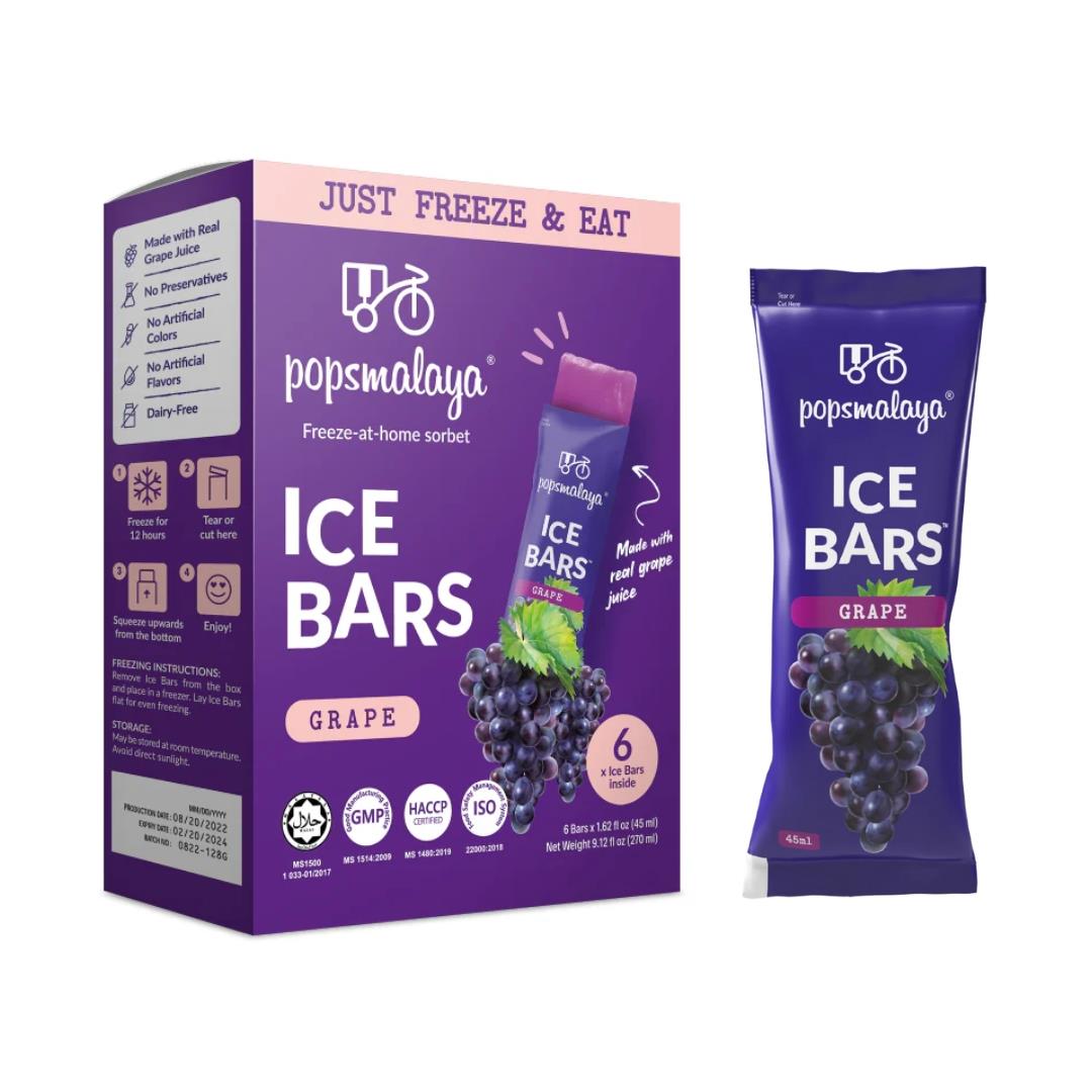 (Case) PopsMalaya Grape Ice Bar (45ml*6)*12