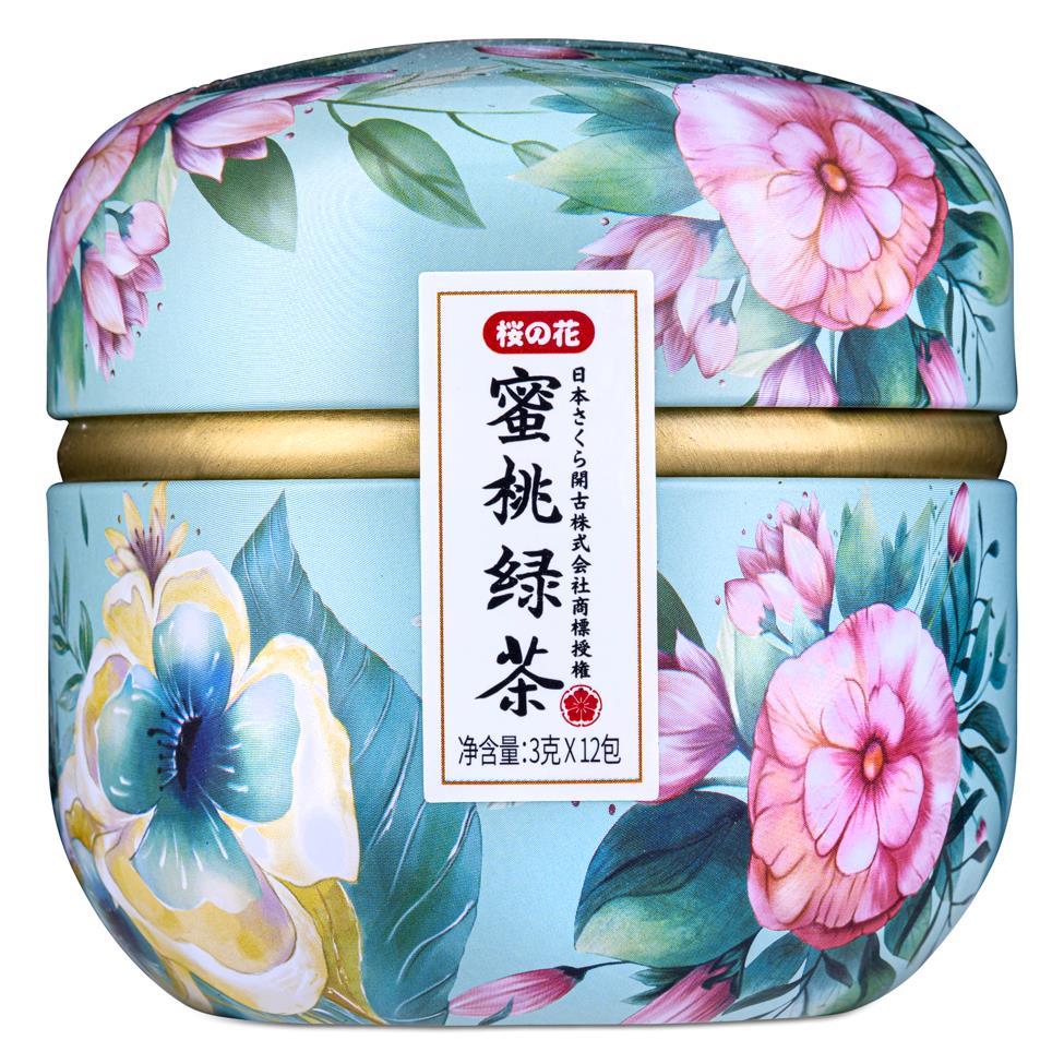 (Case) Kakoo Peach Green Tea 開古 桜の花 小花罐口味茶包 (蜜桃綠茶) 36g (12*3g)*24