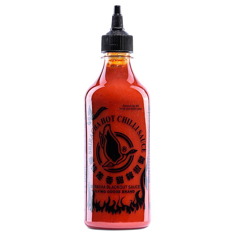 Flying Goose Sriracha Hot Chilli Sauce (Blackout) 飛鵝商標 是拉差香甜辣椒醬 (勁辣) 6 x 455ml