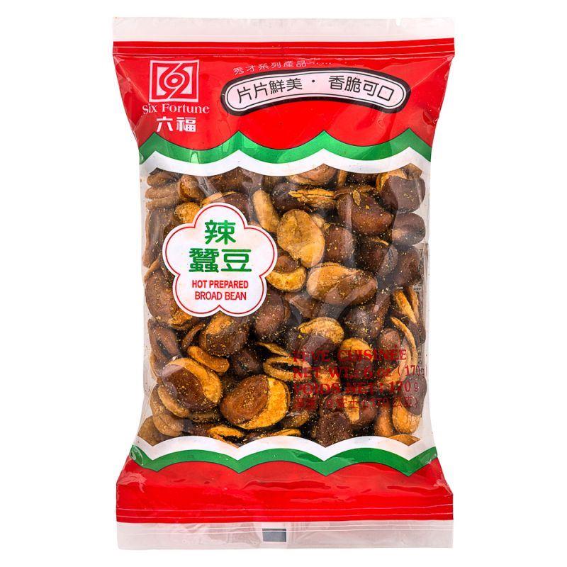 (Case) Six Fortune Hot Prepared Broad Bean 六福 辣蠶豆 170g*25