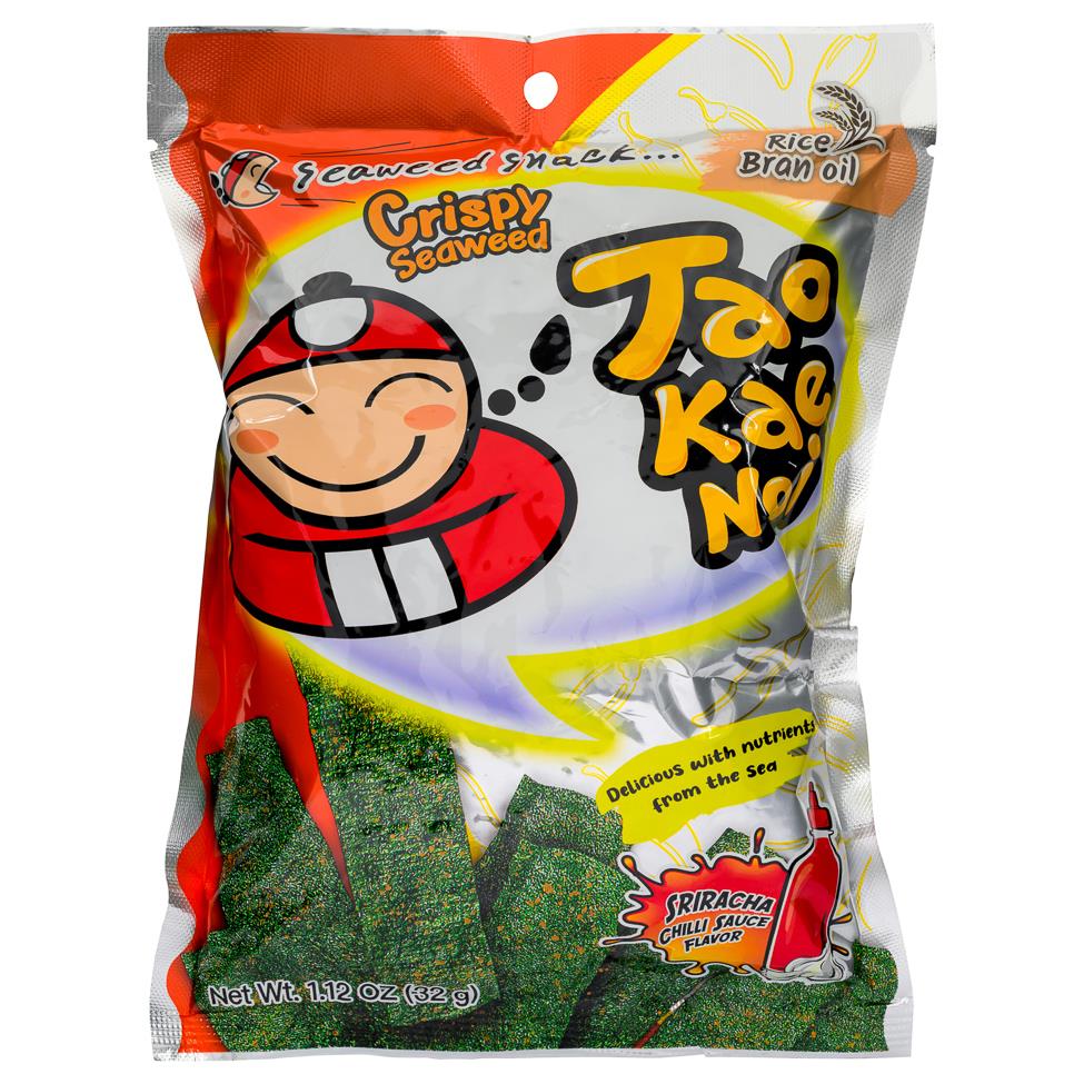 (Case) Tao Kae Noi Crispy Seaweed (Sriracha Chilli Sauce Flavour) 小老闆 脆紫菜 (是拉差香辣味) (32g*6)*4