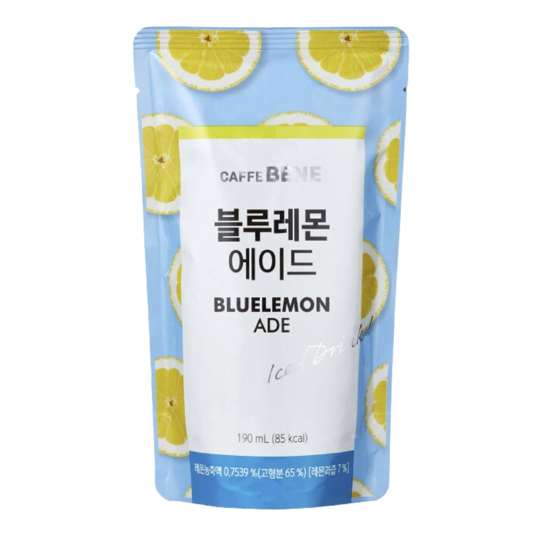 (Case) Caffebene Bluelemon Ade Pouch Drink 카페베네 블루레몬에이드 190ml*10*5