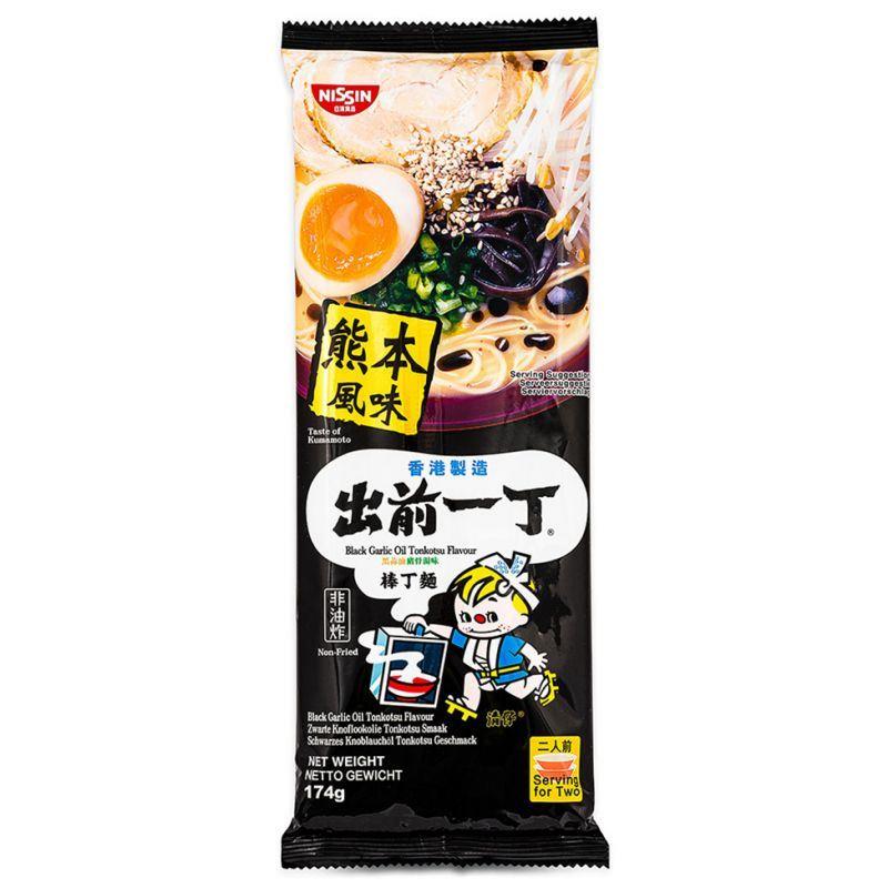 (Case) Nissin Demae Ramen Bar Noodle (Black Garlic Oil Tonkotsu Flavour) 出前一丁 黑蒜油豬骨湯味棒丁麵 174g*30