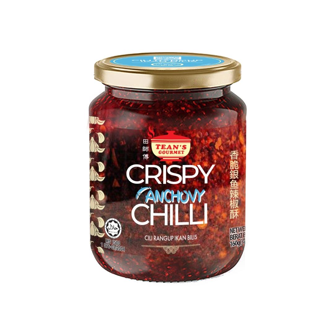 Tean's Gourmet Crispy Anchovy Chilli 田師傅 香脆銀魚辣椒酥 12 x 160g
