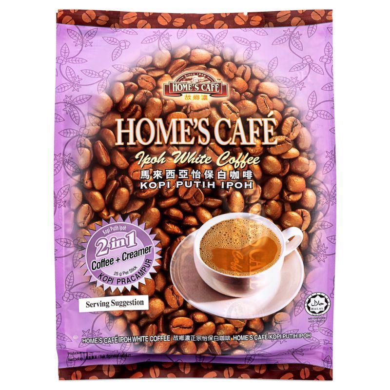 (Case) Home's Cafe Ipoh White Coffee 2 in 1 (No Added Sugar) 故鄉濃 正宗怡保白咖啡 (2合1無糖) 375g (15*25g)*24