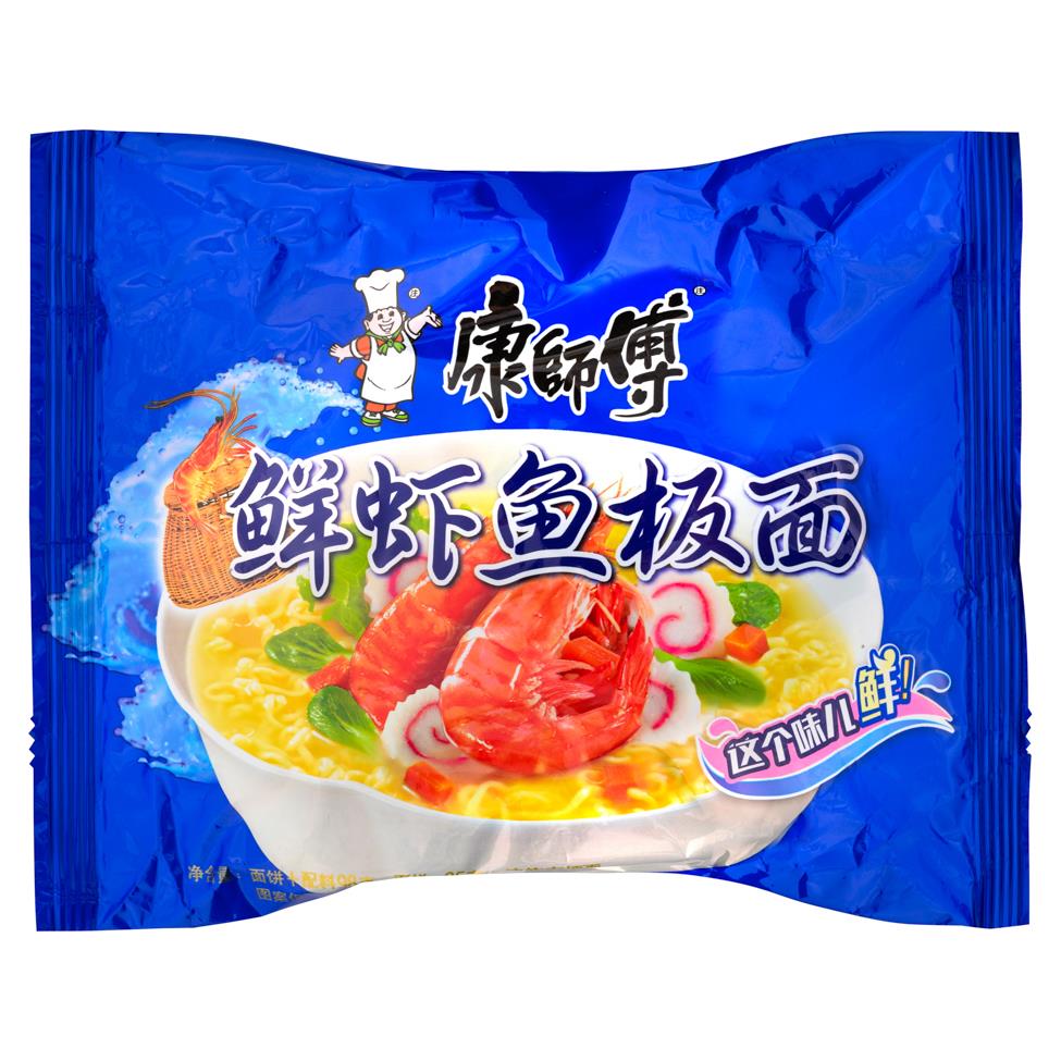 (Case) Master Kong Fish & Shrimp Noodle 康師傅 鮮蝦魚板麵 98g*30
