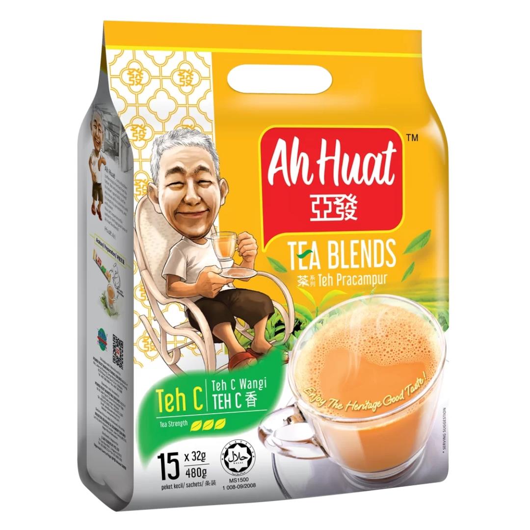 Ah Huat Teh C Tea Blends Milk Tea 3 in 1 亞發 三合一奶茶 20 x (15 x 32g)