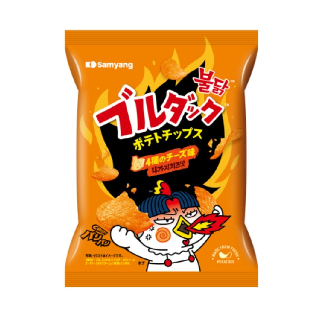 (Case) Samyang Buldak Potato Chips (Four Cheese Flavour) ブルダックポテトチップス (4種のチーズ味) 55g*20