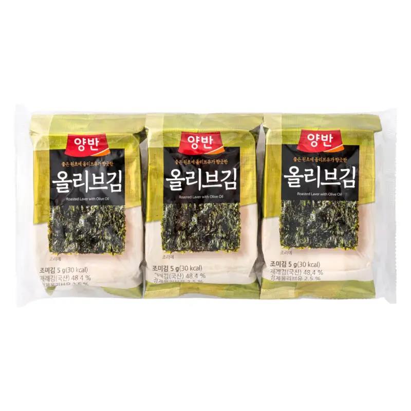(Case) Dongwon Yangban Roasted Laver with Olive Oil 올리브김 13.5g (3*4.5g)*36