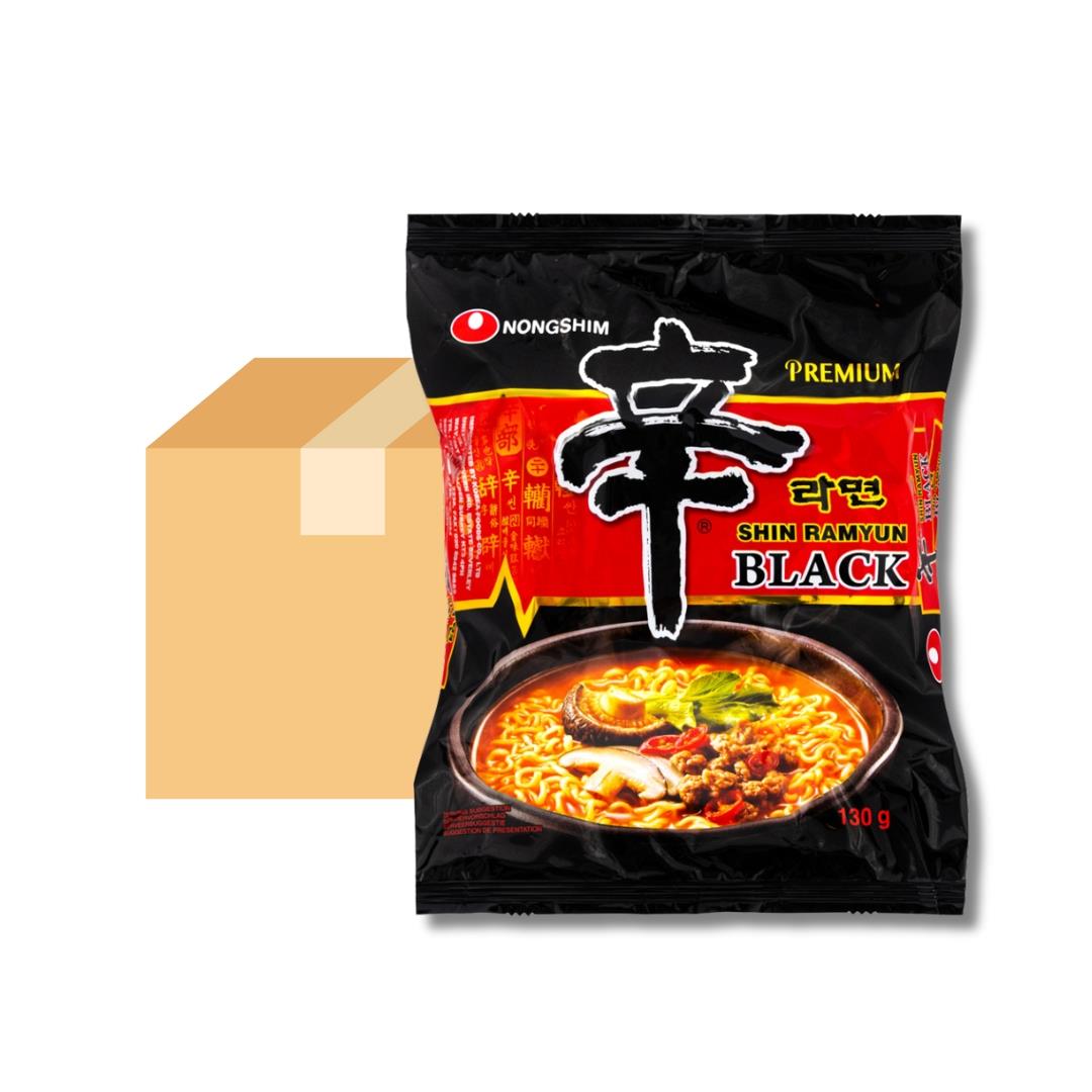 (Case) Nongshim Premium Shin Black Ramyun Noodle (Mild Spicy) 農心 頂級黑標辛拉麵 (130g*4)*8