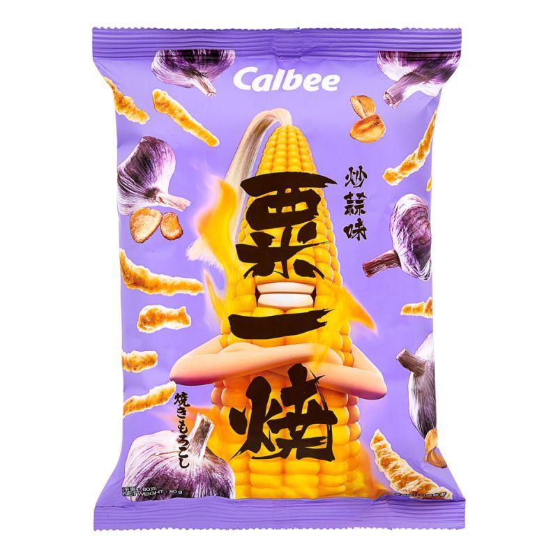 (Case) Calbee Grill-A-Corn (Fried Garlic Flavoured) 卡樂B 粟一燒 (炒蒜味) 80g*20