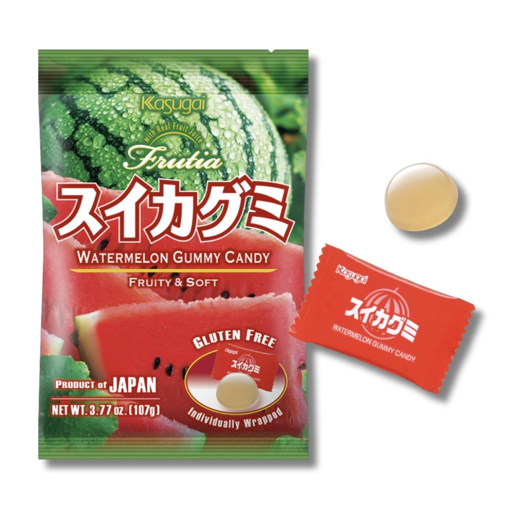 (Case) Kasugai Frutia Watermelon Gummy Candy 107g*24