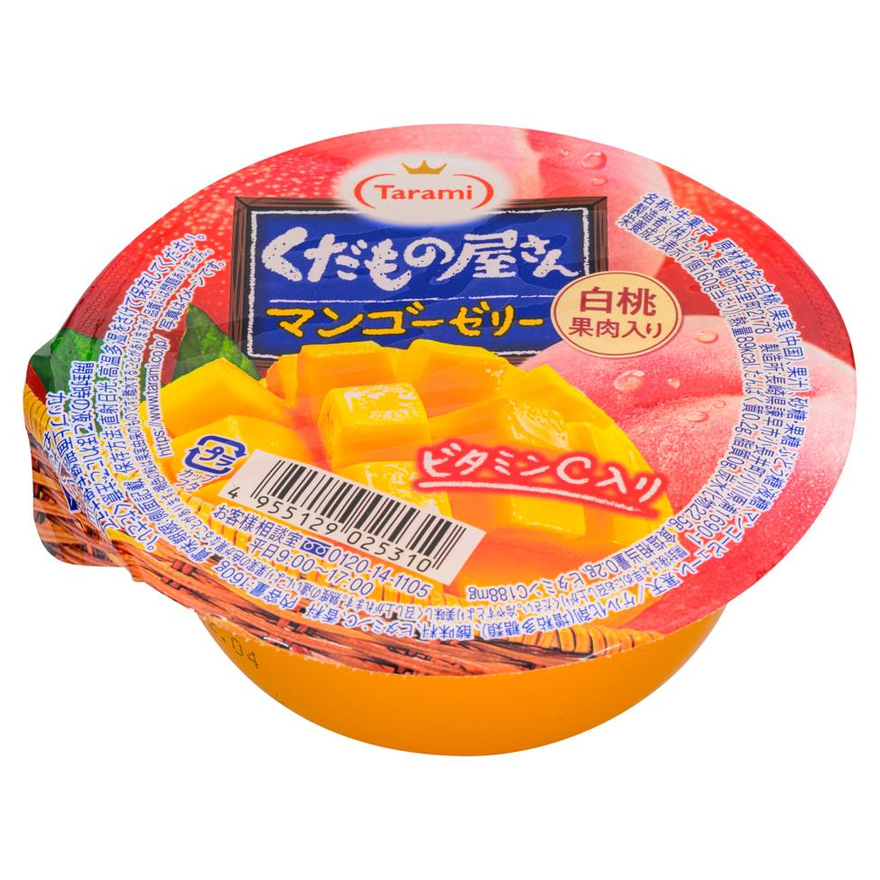 (Case) Tarami Kudamonoyasan Jelly (Mango with White Peach Pulp) 160g*6