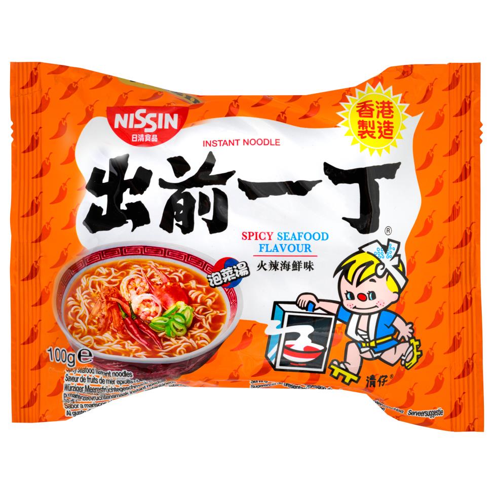 (Case) Nissin Spicy Seafood Flavour Instant Noodles 出前一丁 泡菜湯火辣海鮮味 100g*30