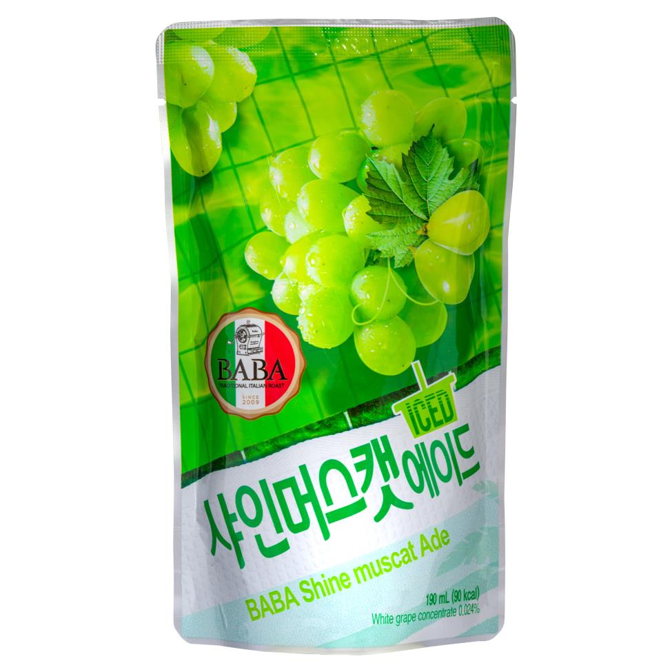 (Case) Woongjin Baba Shine Muscate Ade Pouch Drink (190ml*10)*5