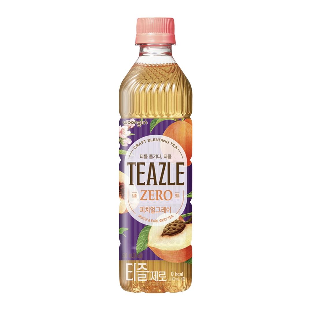 Woongjin Teazle Zero Peach & Earl Grey 티즐 제로 피치얼그레이 20 x 500ml