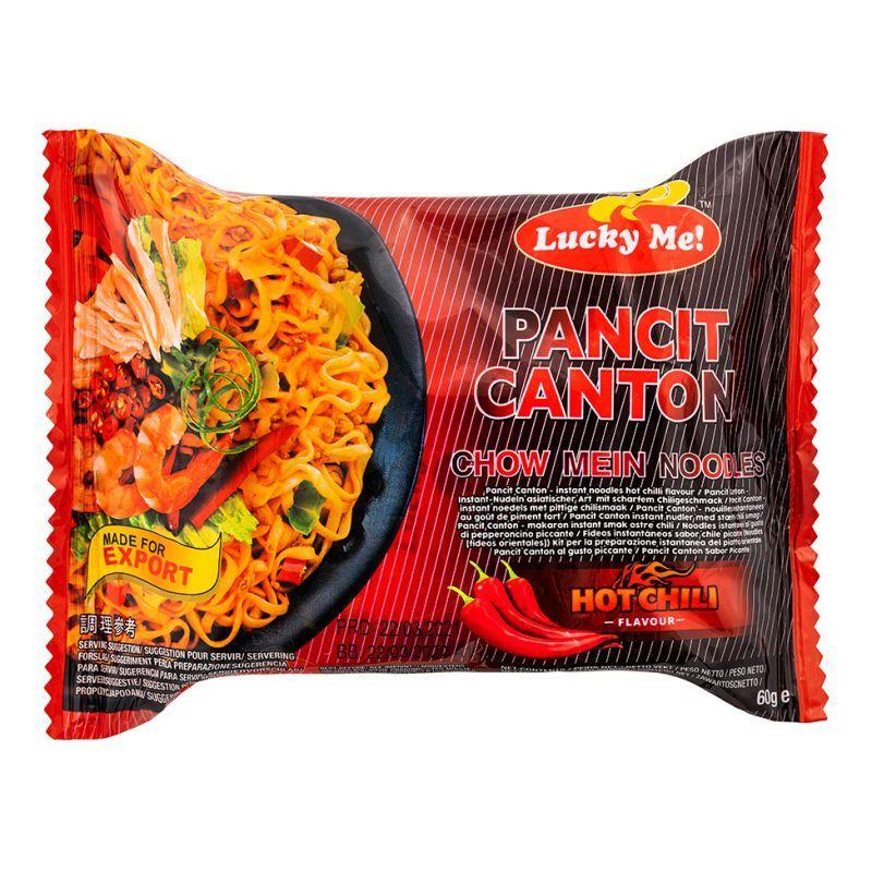 (Case) Lucky Me Instant Pancit Canton Chow Mein Noodles (Hot Chili Flavour) 60g*72