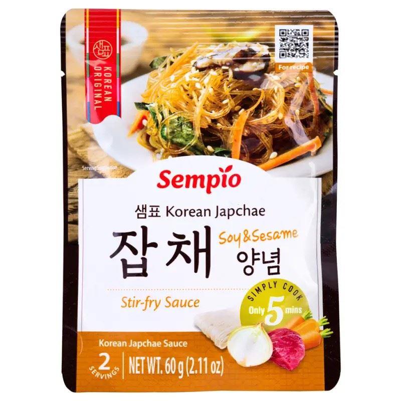 (Case) Sempio Korean Japchae Stir-Fry Sauce (Soy & Sesame) 잡채 양념 60g*24