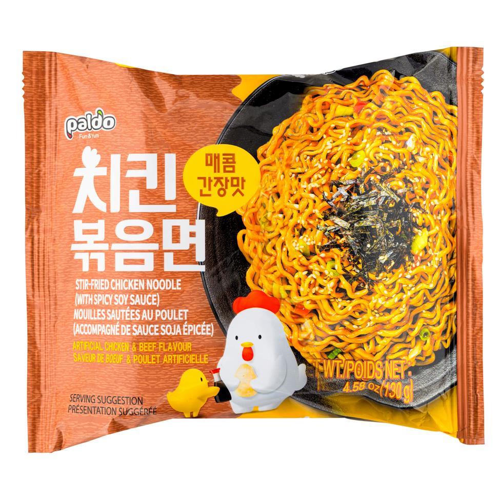 (Case) Paldo Stir-Fried Chicken Noodle (with Spicy Soy Sauce) 130g*4*4