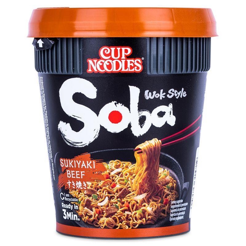 (Case) Nissin Wok Style Soba Cup Noodles (Sukiyaki Beef) 89g*8