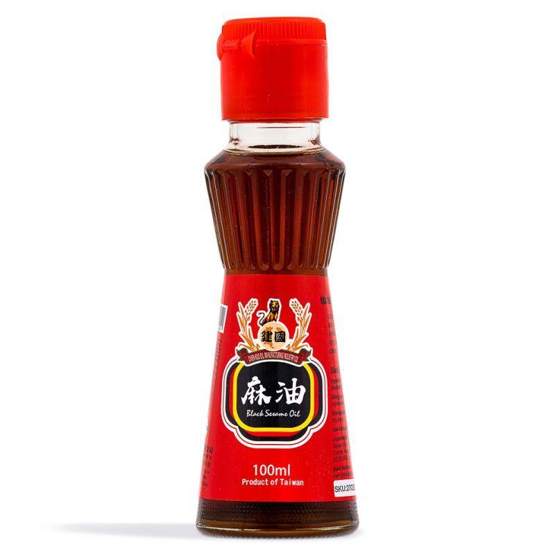 Chien Kuo Black Sesame Oil 建國獅牌 麻油 12 x 100ml