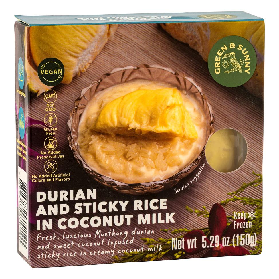 ❄️ Green & Sunny Durian Sticky Rice in Coconut Milk 12 x 150g