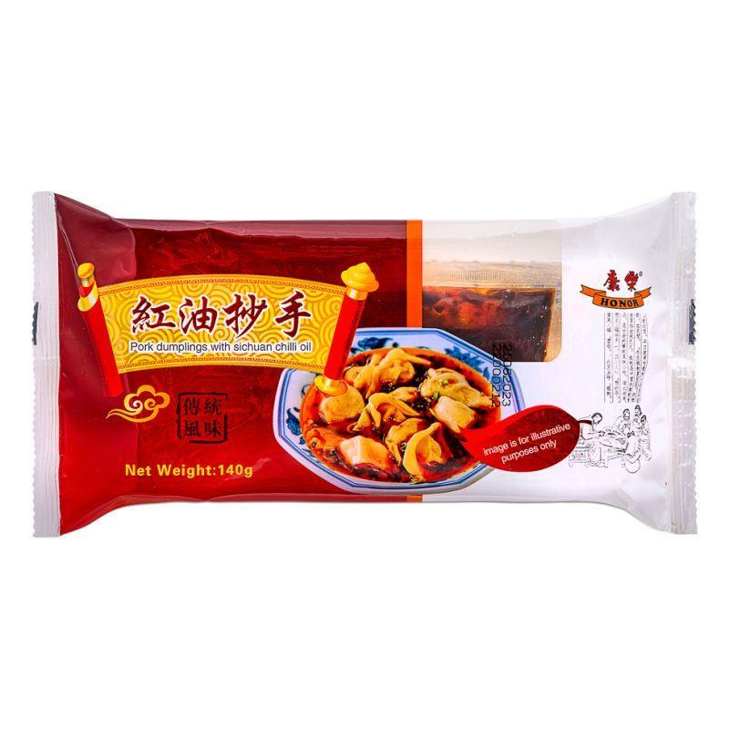 ❄️ Honor Pork Dumplings with Sichuan Chilli Oil 康樂 紅油抄手 28 x 140g