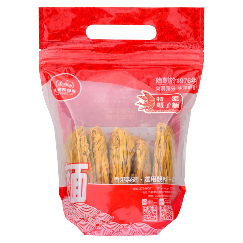 (Case) Wing Lok Noodle Factory Premium Shrimp Roe Noodle (Thick) 225g*40
