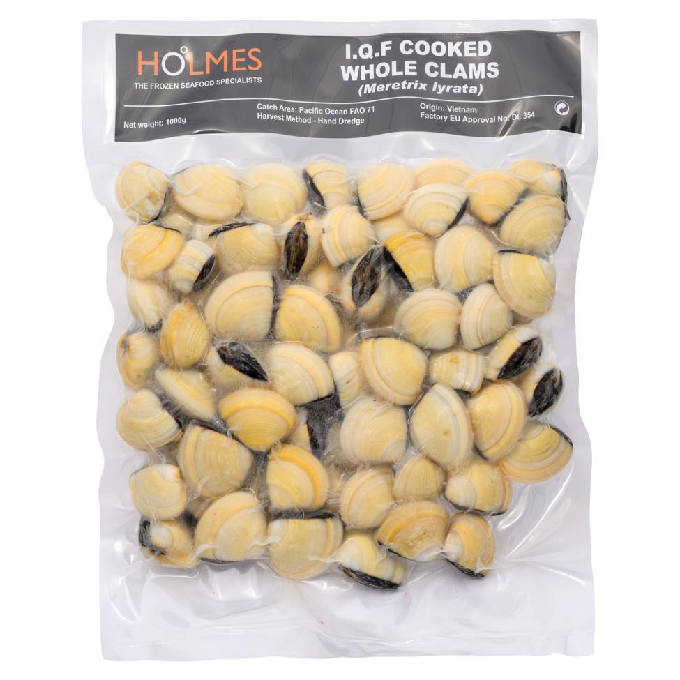 ❄️ Holmes Cooked Whole Clams (60-80/kg) 10 x 1kg
