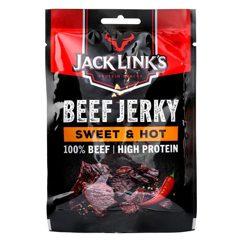 Jack Links Meat Snacks Beef Jerky (Sweet & Hot) 12 x 60g