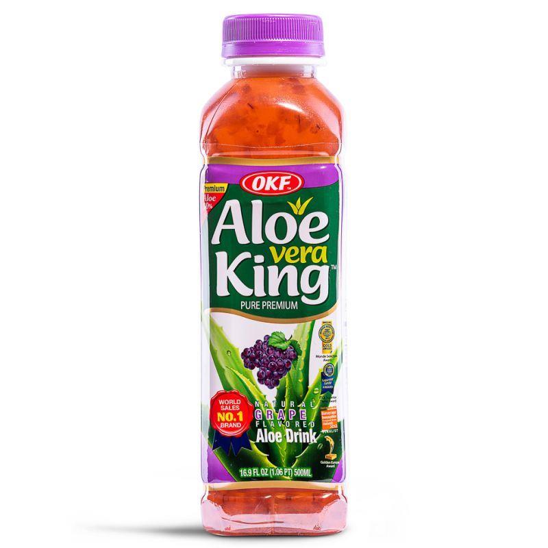 (Case) OKF Aloe Vera King Grape Flavoured Aloe Vera Drink 500ml*20