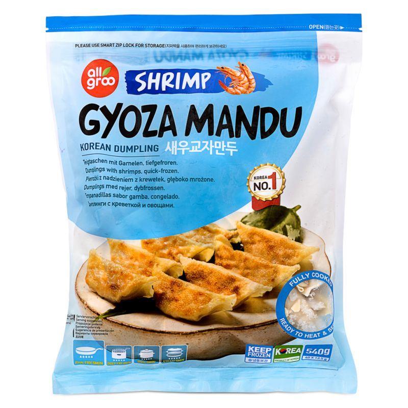 ❄️ Allgroo Shrimp Gyoza Mandu Korean Dumpling 새우교차만두 12 x 540g
