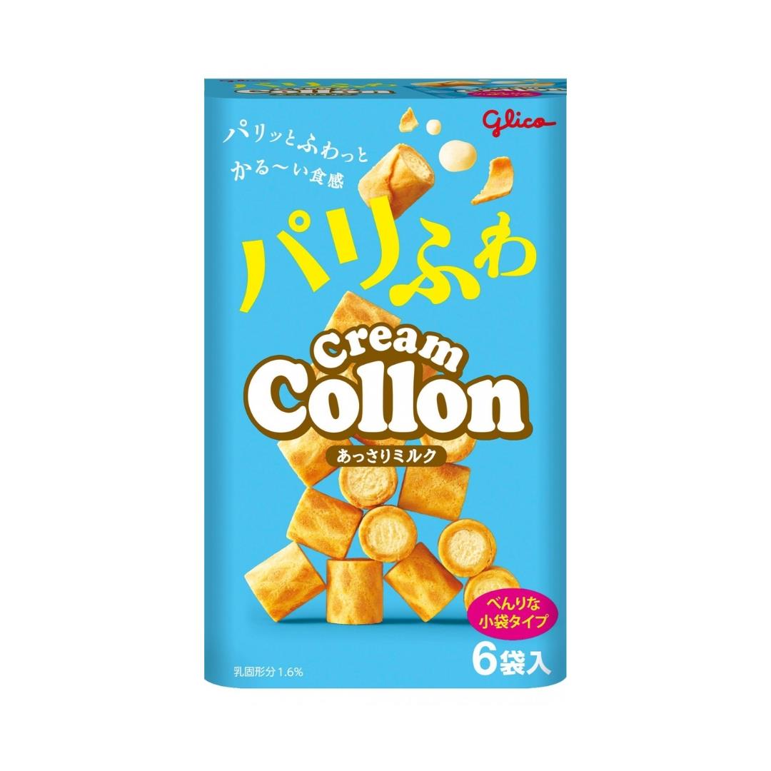(Case) Glico Cream Collon Wafer Roll (Light Milk Flavour) 81g*50