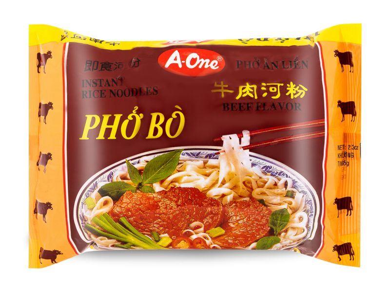 A-One Instant Pho Rice Noodles (Beef Flavour) 即食牛肉河粉 30 x 65g