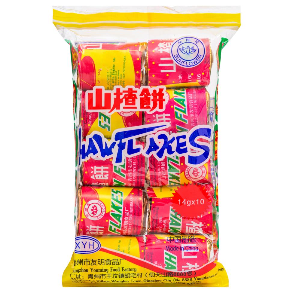 (Case) Sunflower Brand Haw Flakes 向陽花牌 山楂餅 140g*120