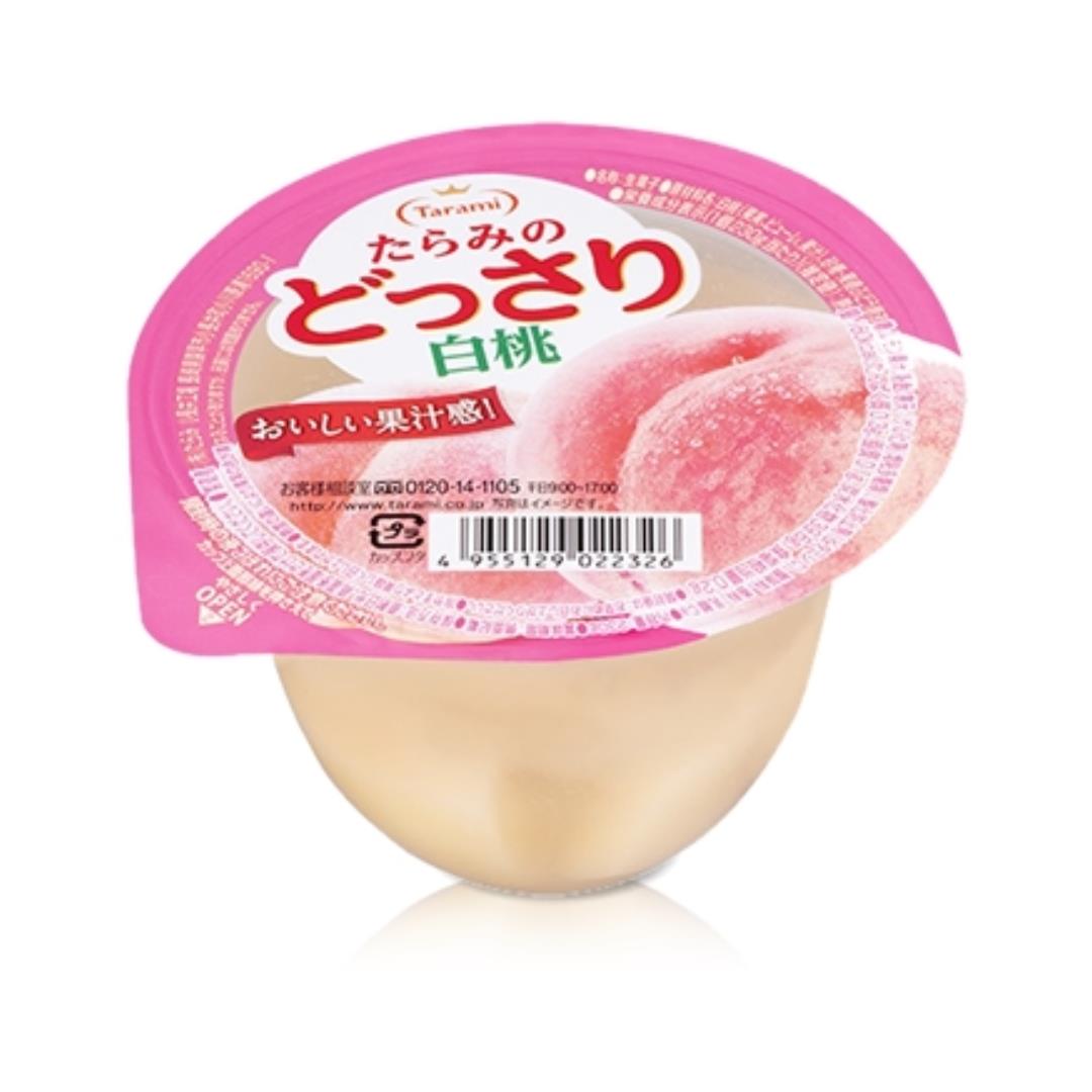 (Case) Tarami Tarami Fruit Jelly With White Peach Chunks 230g*6