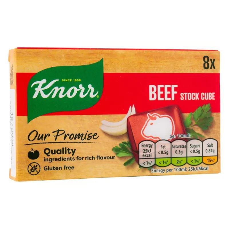 Knorr Beef Stock Cube 12 x 80g (8 cubes)