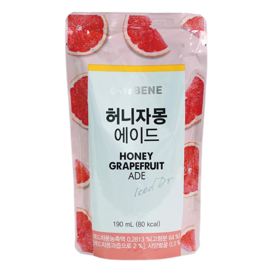 (Case) Caffebene Honey Grapefruit Ade Pouch Drink 190ml*10*5