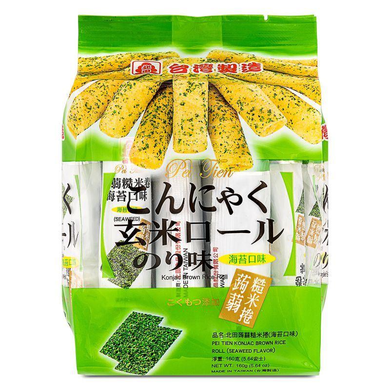(Case) Pei Tien Konjac Brown Rice Roll (Seaweed Flavour) 北田 蒟蒻糙米捲 (海苔口味) 160g*12