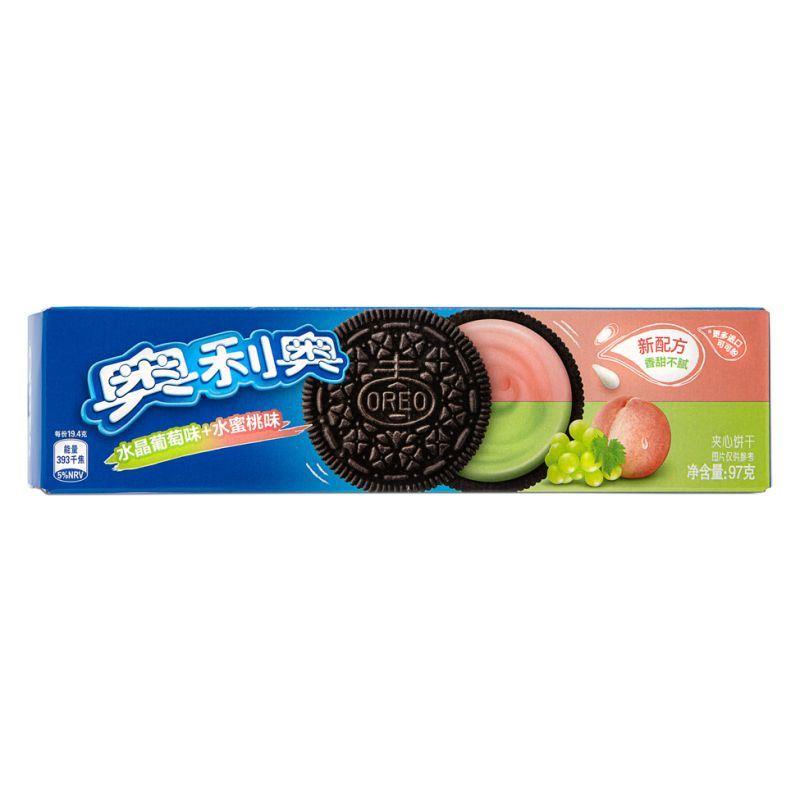 (Case) Oreo Cookie (Grape & Peach Flavour) 奧利奧 夾心餅乾 (水晶葡萄味 + 水蜜桃味) 97g*24