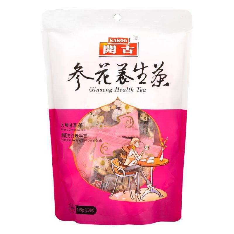(Case) Kakoo Ginseng Health Tea (Ginseng Glycyrrhiza Tea) 開古 參花養生茶 (人參甘草茶) 115g (10 bags)*40